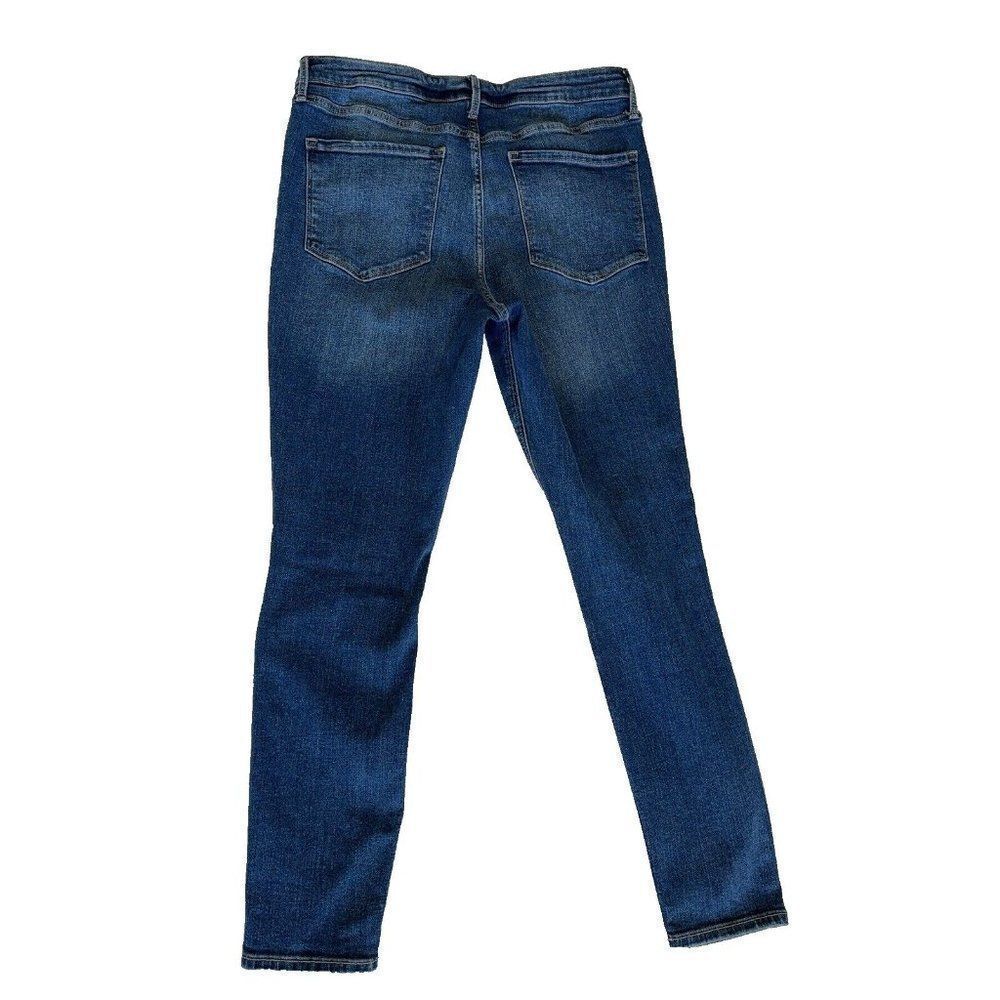 Old Navy Rockstar Womens Jeans Super Skinny High Rise Sz 12 Distressed Med Dark - Picture 5 of 10